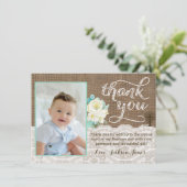 Ivory Mint Baptism of 1st Commune Hartelijk dank Bedankkaart (Staand voorkant)