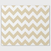 Ivory Mocha Neutrale Chevrons Cadeaupapier (Vlak)