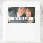 Ivory Modern Cut Out Save the Date Stickers (Sac)