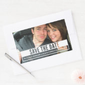 Ivory Modern Cut Out Save the Date Stickers (Enveloppe)