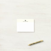 Ivory Modern Personalized Name Letter Monogram Post-it® Notes (Op bureau)