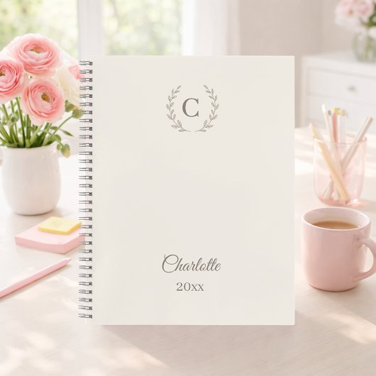Ivory Monogram Personalized Quiet Luxury Journal