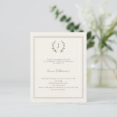 Ivory monogrammed milestone age-neutral invitation (Staand voorkant)