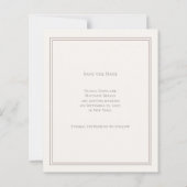 Ivory monogrammed wreath wedding Save the Date (Achterkant)