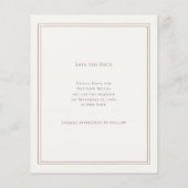 Ivory monogrammed wreath wedding Save the Date Flyer (Achterkant)