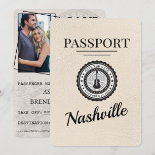 Ivory Nashville Passport Bewaar de datum Save The Date