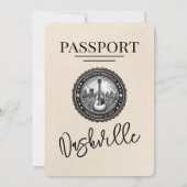 Ivory Nashville Passport Faire-part de mariage (Dos)