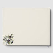 Ivory Olive Photo Monogram Wedding Gastenboek (Achterkant)