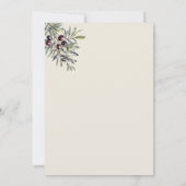 Ivory Olive Photo Monogram Wedding Kaart (Achterkant)