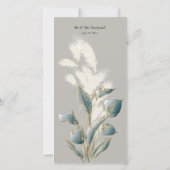 Ivory Pampas Table Grass Définition Merci Cartes (Dos)