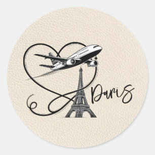 Ivory Paris Passport Ronde Sticker