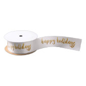Ivory Pastel Golden Prettige feestdagen Reinadeer Lint (Spoel)