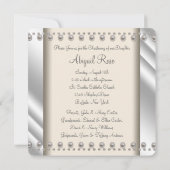 Ivory Pearl Cross Christening Invitation (Dos)