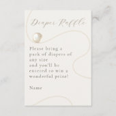 Ivory Pearl Elegant Baby shower Luier Raffle Informatiekaartje (Voorkant)