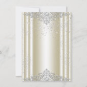 Ivory Pearl Quinceanera Kaart (Achterkant)