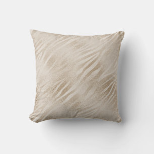 Ivory Pearly Animal Skin Zebra Titanium Pillow Kussen