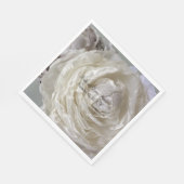 Ivory Peony Wedding Servetten (Hoek)