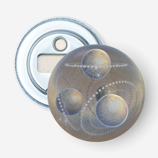 Ivory Planets Button Flesopener (Voorkant)