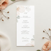 Ivory | Programme de mariage chic à fleurs aquarel