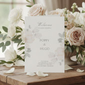 Ivory | Programme de mariage chic à fleurs aquarel