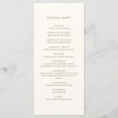 Ivory | Programme de mariage chic fleur rose (Dos)