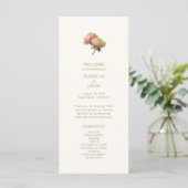 Ivory | Programme de mariage chic fleur rose (Debout devant)