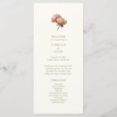 Ivory | Programme de mariage chic fleur rose (Devant)