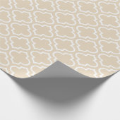 Ivory Quatrefoil Pattern Wrapping Paper Cadeaupapier (Hoek)