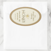 Ivory Queenline Miel Étiquette Heraldic Bee Gold (Sac)