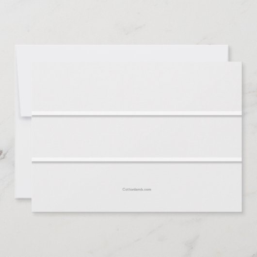 Ivory Railing Invitation religieuse (Dos)