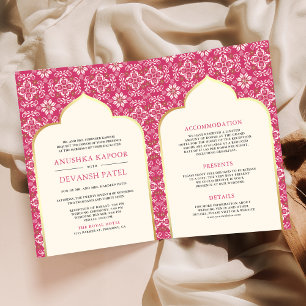 Ivory Rani Roze Patroon All in One Indiase Trouwju