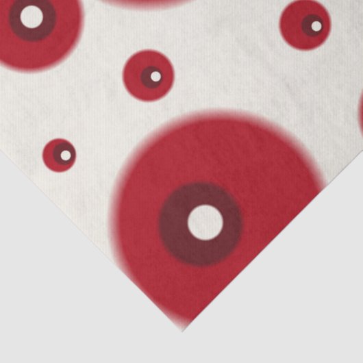 Ivory Red Dots Funky Pattern Decoupage Tissuepapier (Detail)