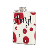 Ivory Red Dots Funky Whimsical Circle Pattern  Heupfles (Links)