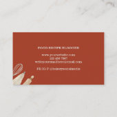 Ivory Red Unique Bakery Pastry Chef Cake Visitekaartje (Achterkant)