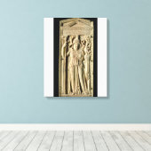 Ivory relief tablet canvas afdruk (Insitu (Houten vloer))
