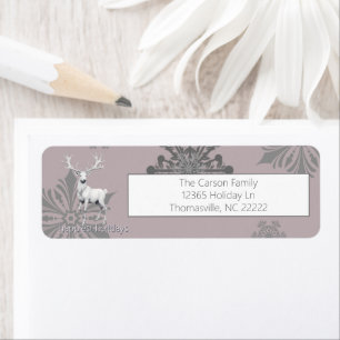 Ivory Rendier Kerst Roze Etiket