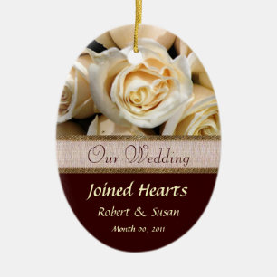 Ivory Roos Wedding Favor Keepomwille Keramisch Ornament