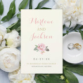 Ivory rose et or Floral Boho Programmes de mariage