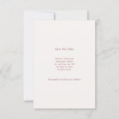 Ivory rose gold photo wedding Save the Date (Dos)