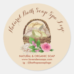 Ivory Rustic Bath Lavender Spa Soap Ronde Sticker
