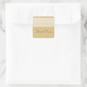 Ivory Rustic Chevron Dank je Stickers (Tas)