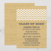 Ivory Rustic Chevron Invitation (Devant / Derrière)