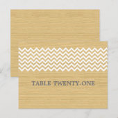 Ivory Rustic Chevron Numéro de table Carte postale (Devant / Derrière)