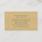 Ivory Rustic Chevron Visitekaartje (Achterkant)