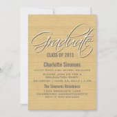 Ivory Rustic Script Invitation (Devant)