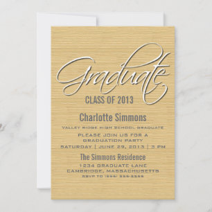 Ivory Rustic Script Invitation