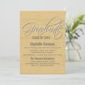 Ivory Rustic Script Invitation (Debout devant)