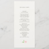 Ivory & Sage | Chic Blush Floral Wedding Program Programma (Achterkant)