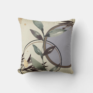 Ivory Sage Green en Pearl Blue Waterverf Kussen