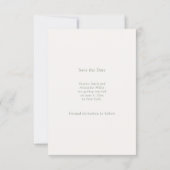 Ivory sage green photo wedding Save the Date (Dos)